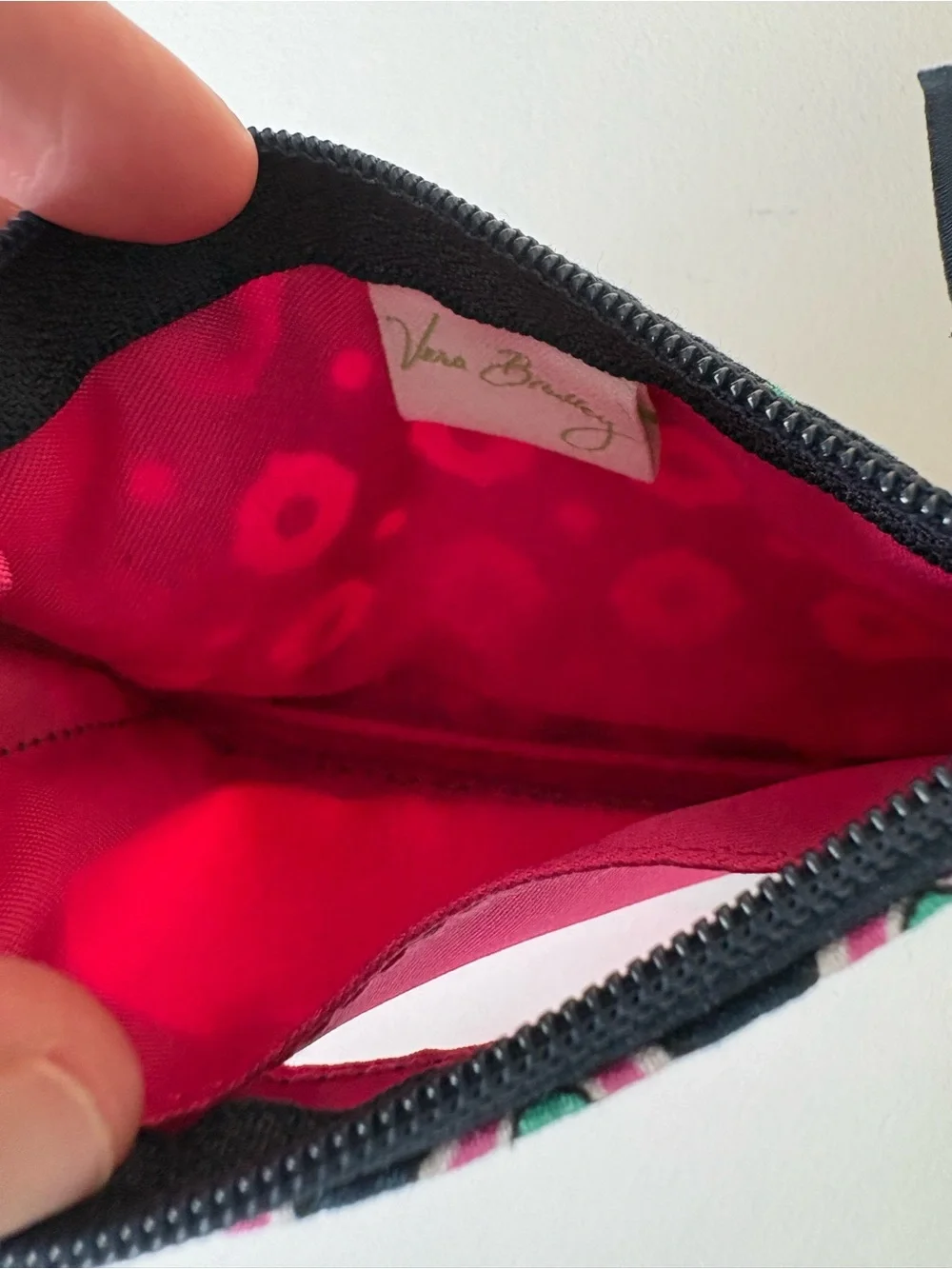 Vera Bradley Petal Dots Zip ID case NWT